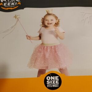 Pink and Gold Kids Fairy Costume